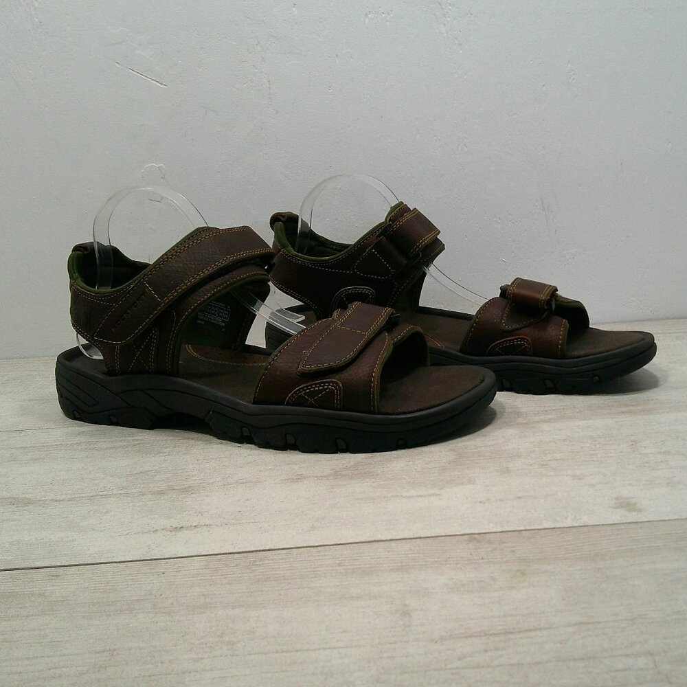 Rockport Chocolate Leather Darwyn Comfort Preppy Classic Sandal Size 13 M
